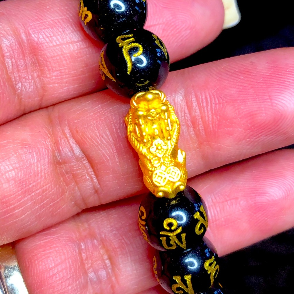 24k gold pixiu bracelet